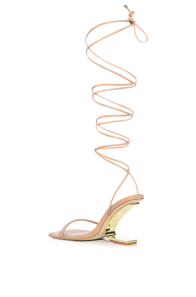 AZALEA WANG FERNANDA SWOOP HEEL SANDAL