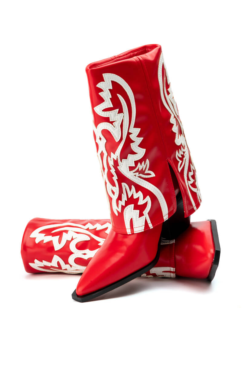 AZALEA WANG ESPERANZA WESTERN BOOTIE IN RED