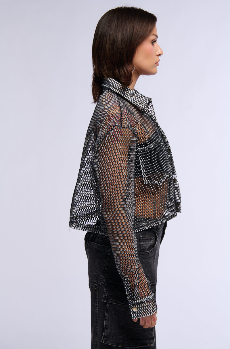 ALL THAT MESH BOMBER JACKET