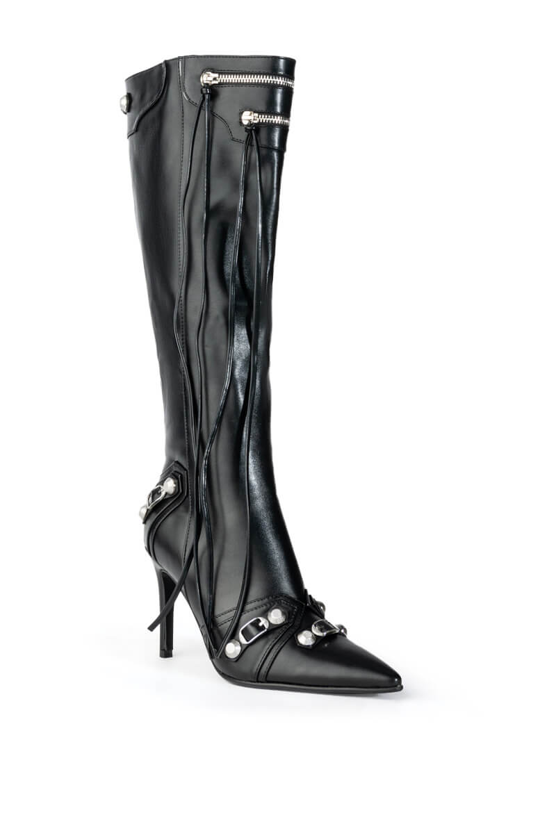 AZALEA WANG JUST FOR YOU STILETTO BOOT IN BLACK