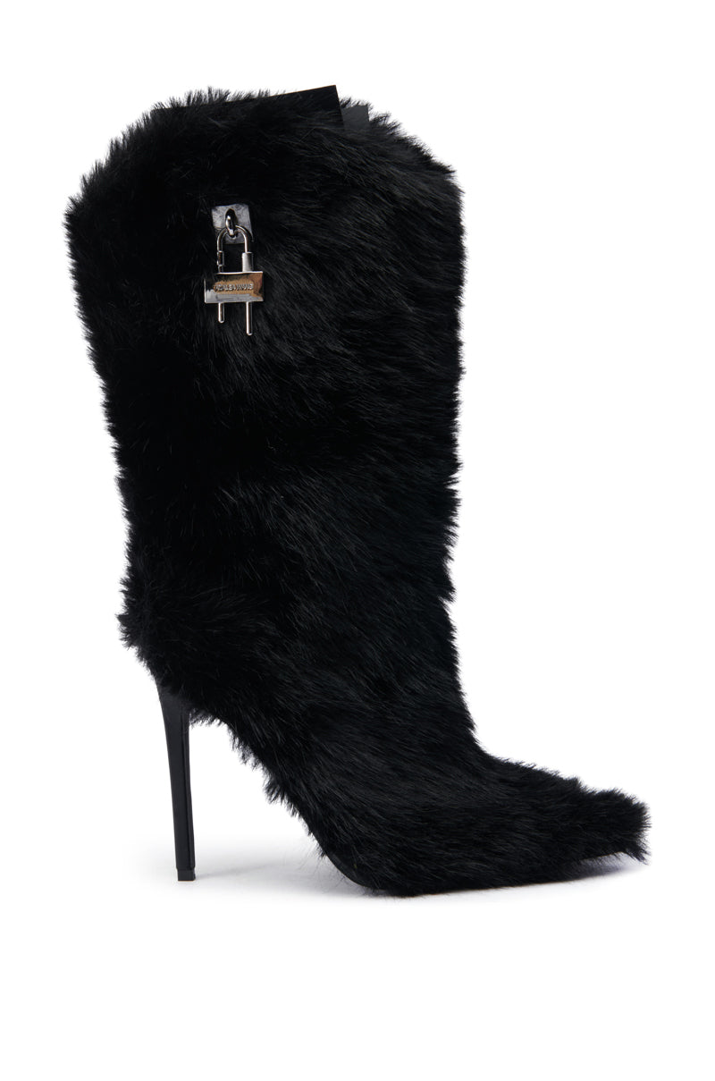 AZALEA WANG DAMOSEL BLACK STILETTO BOOTIE