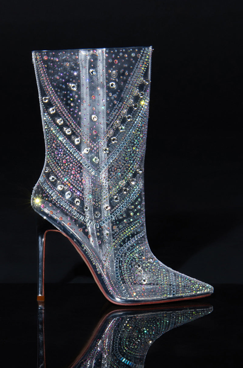 AZALEA WANG NABILA STILETTO BOOT IN SILVER