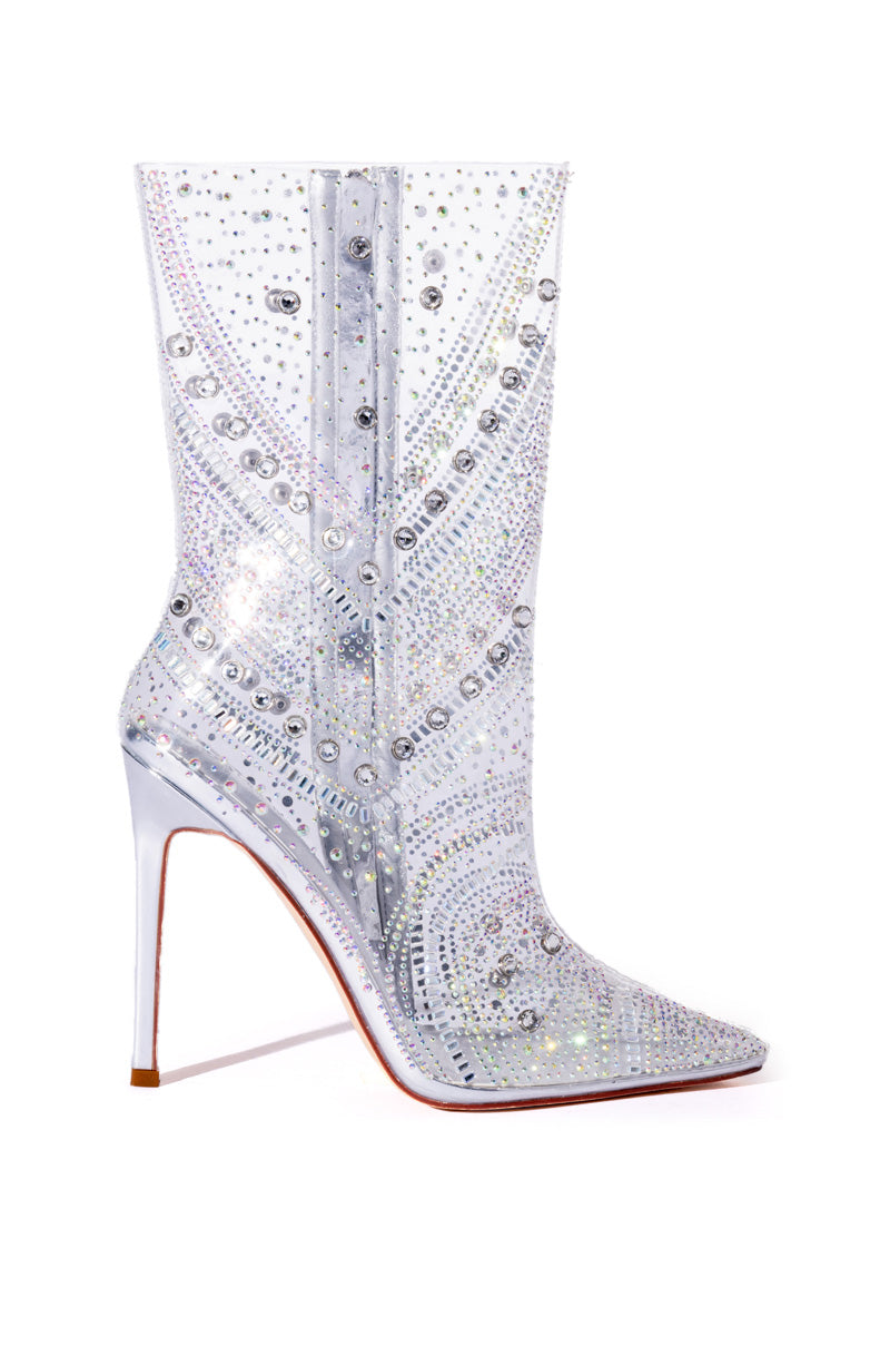 AZALEA WANG NABILA STILETTO BOOT IN SILVER