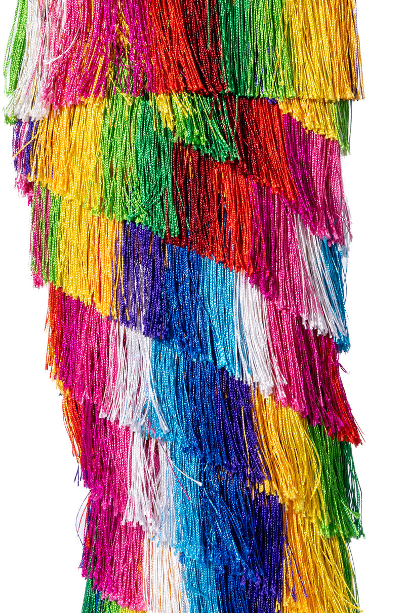 AZALEA WANG PRISTINA BOOT WITH RAINBOW FRINGE