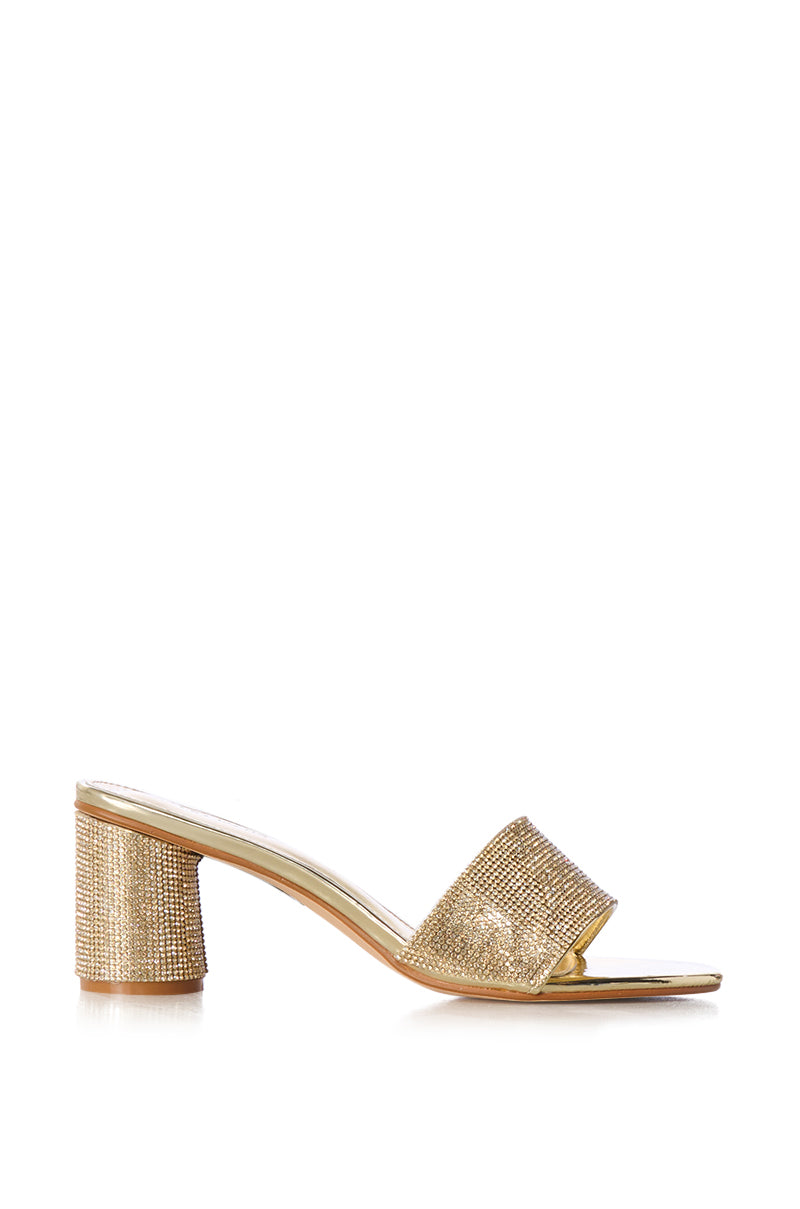 AZALEA WANG EMBERLINA GOLD EMBELLISHED SANDAL