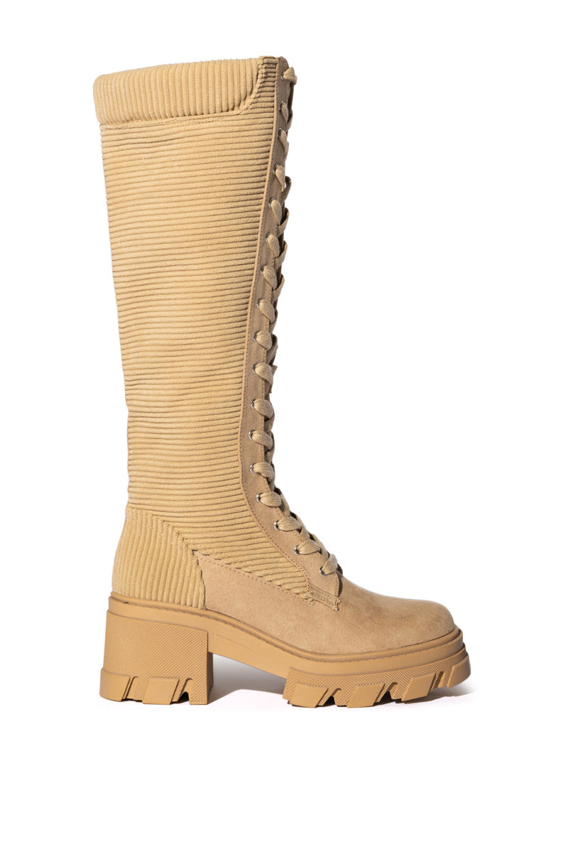 AMBROSE LACE UP BOOT IN TAN