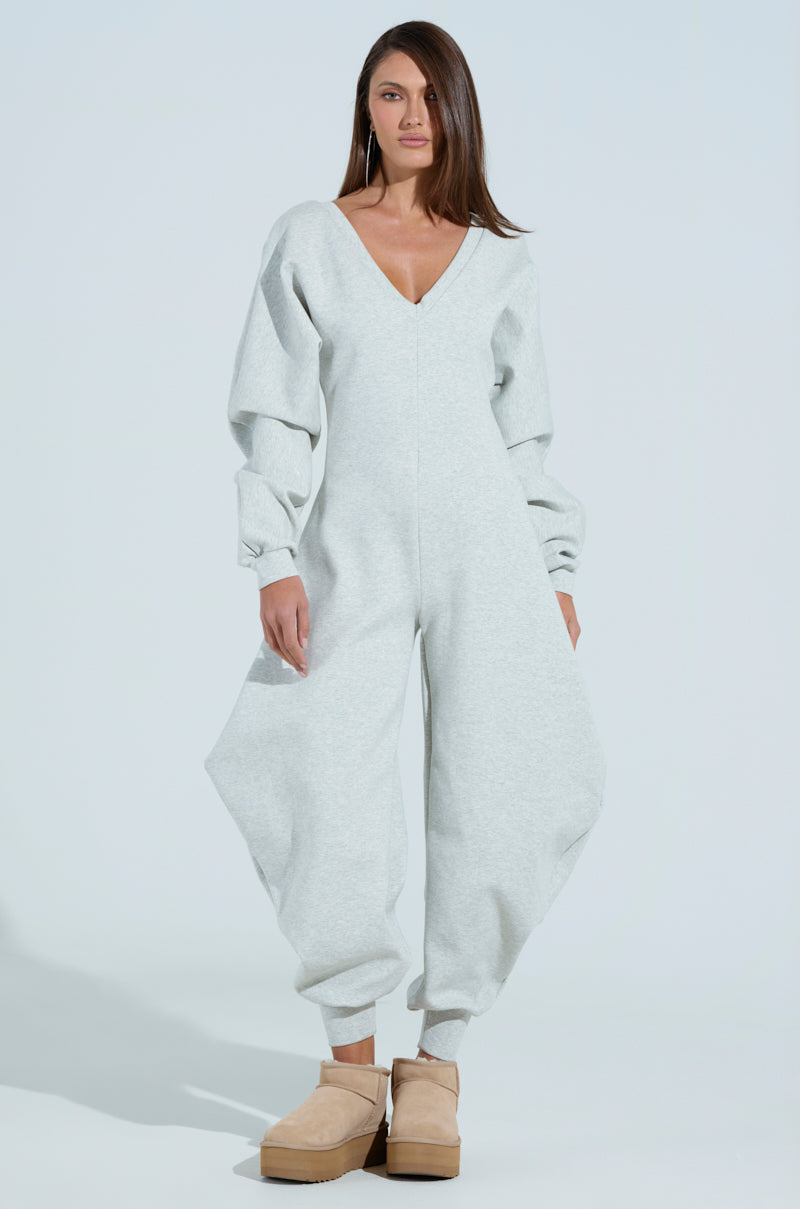 COMFY COZY SWEATSHIRT JUMPSUIT