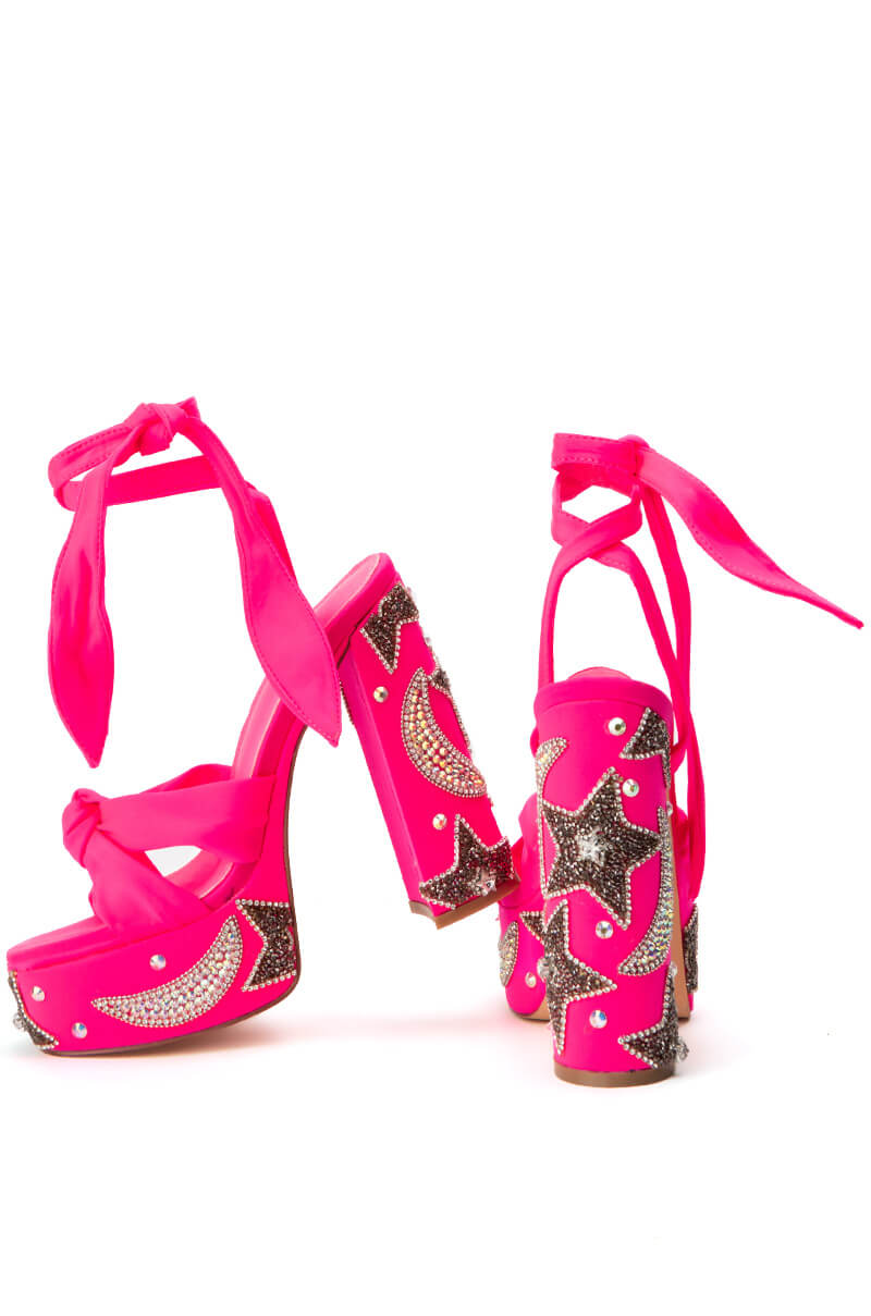 AZALEA WANG STORM PLATFORM SANDAL IN PINK