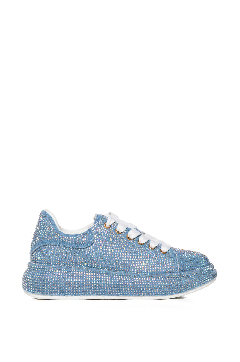 KINGDOM DENIM RHINESTONE SNEAKER