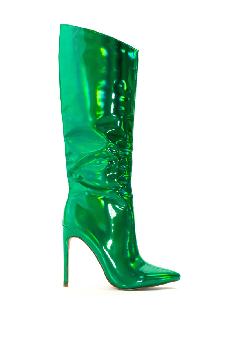 AZALEA WANG NOVA SEXY STILETTO BOOT IN GREEN