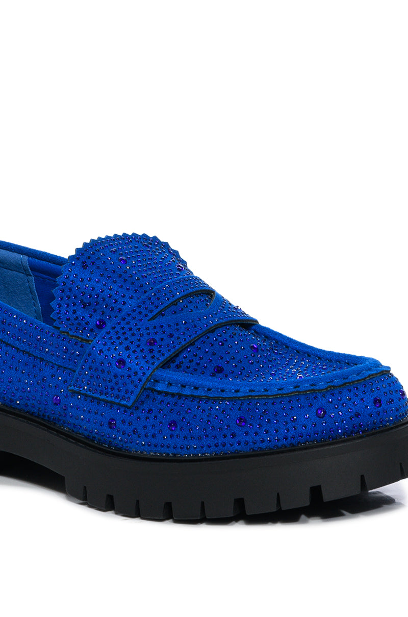 GENTLY EMBELLISHED LOAFER IN BLUE