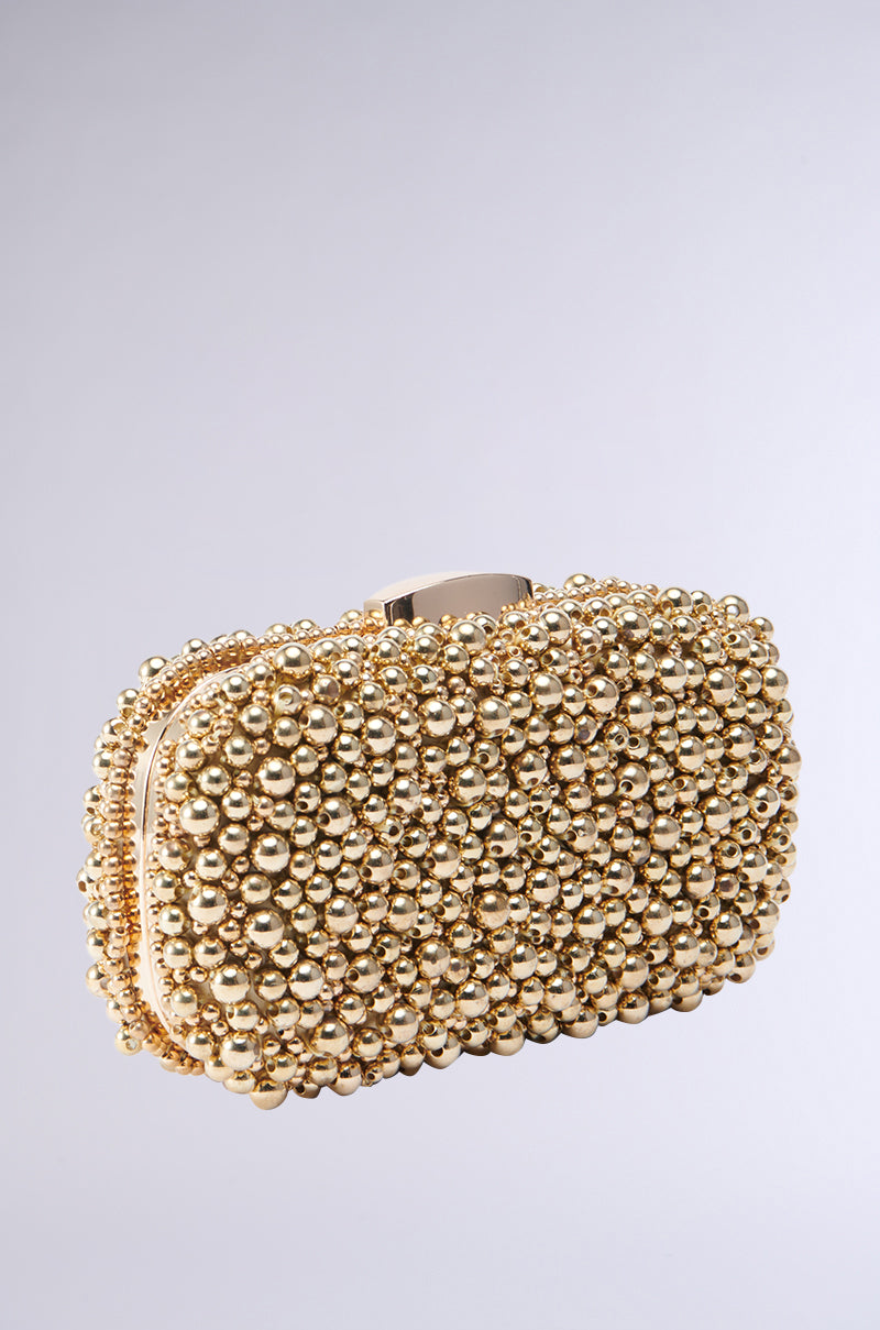 POPPIN BUBBLY EMBELLISHED CLUTCH