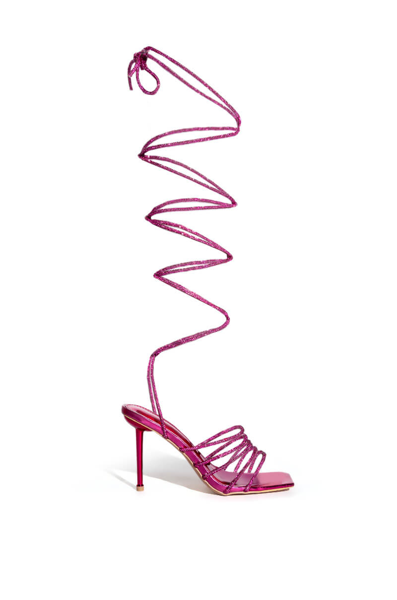 AZALEA WANG STATION TIE UP SANDAL IN FUCHSIA