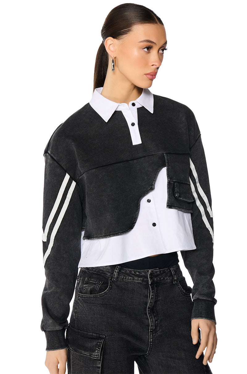 MAXINE LAYERED SWEATSHIRT