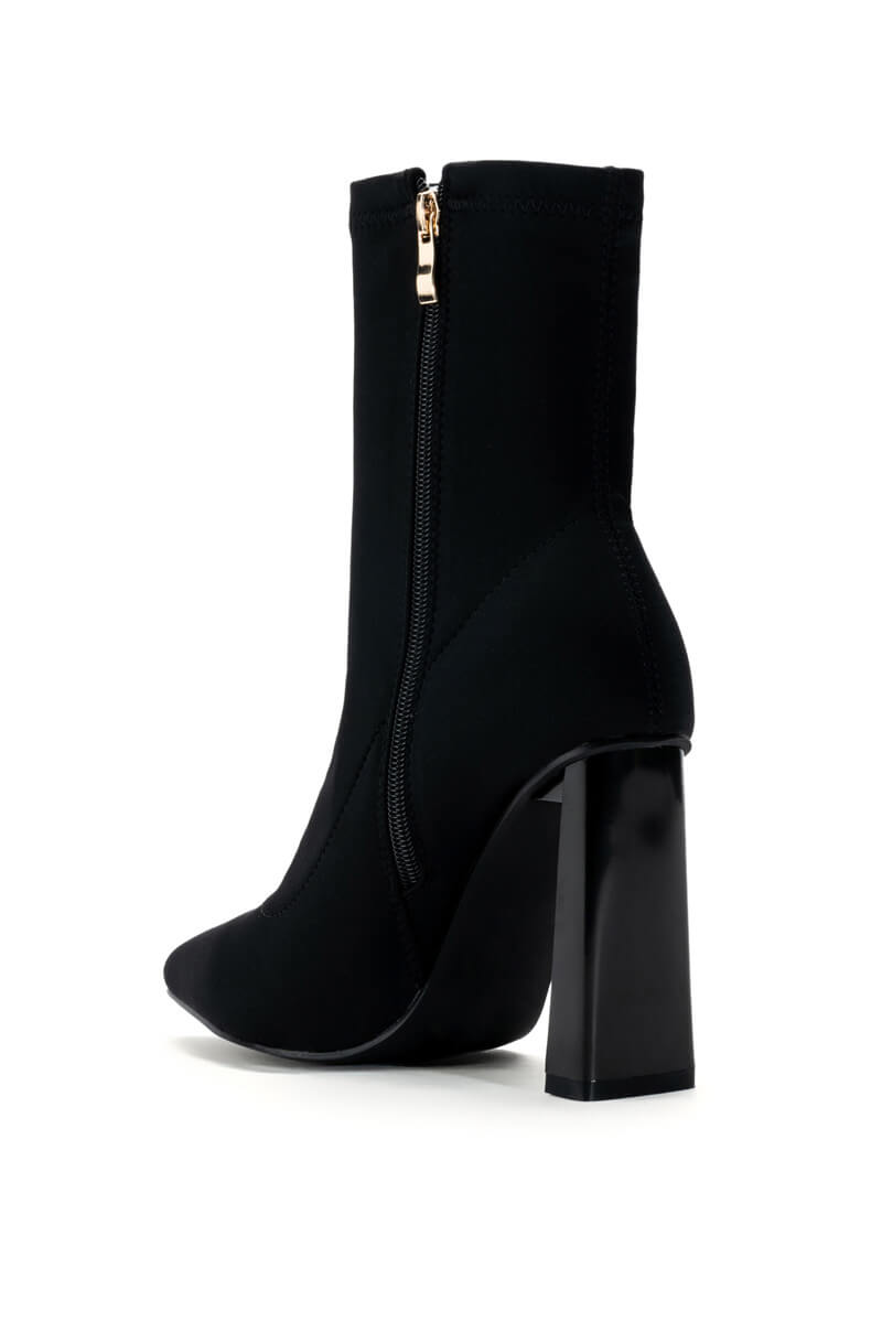 AZALEA WANG MOSCATO NEOPRENE BOOTIE IN BLACK