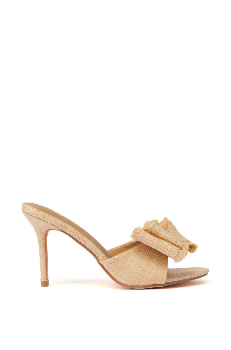 BEACH HOUSE RAFFIA STILETTO SANDAL IN NATURAL