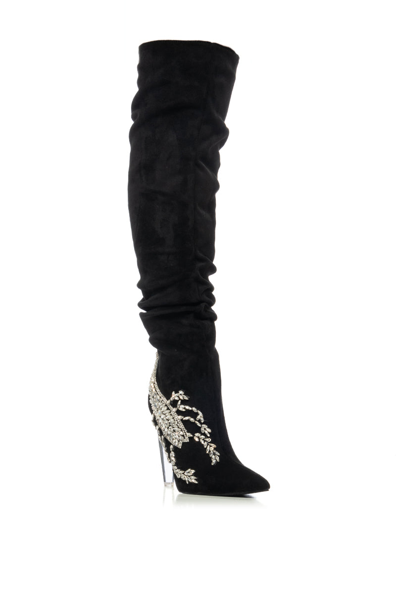 AZALEA WANG BAYLIN BLACK BOOT WITH SCORPIO DETAIL