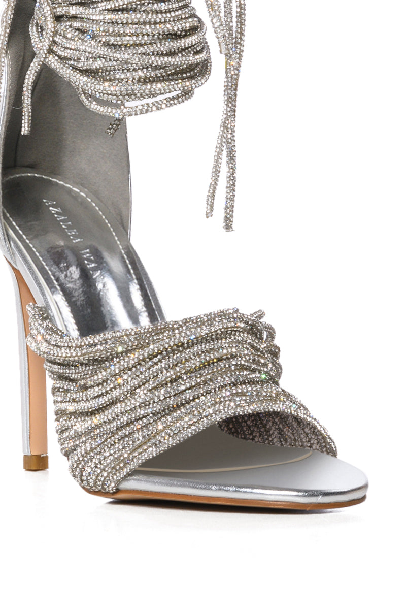 AZALEA WANG MIFFY SILVER STILETTO SANDAL