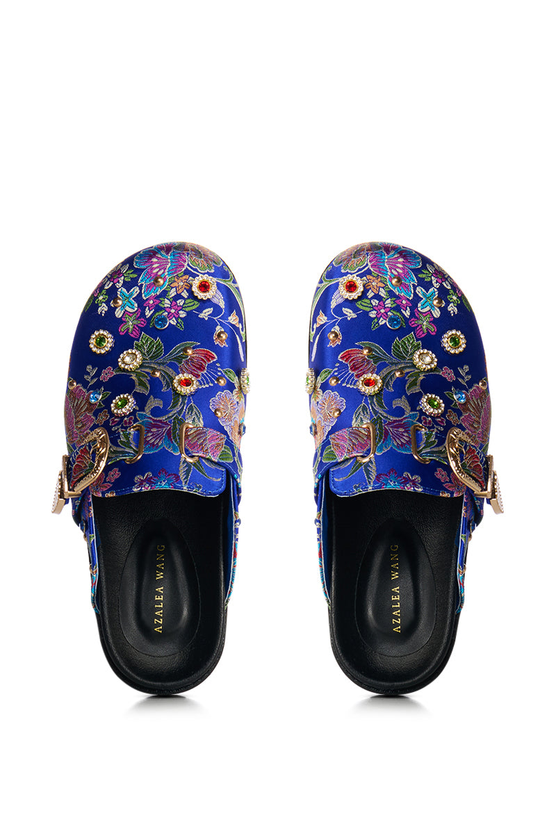 AZALEA WANG QUINBY BROCADE CLOG IN BLUE