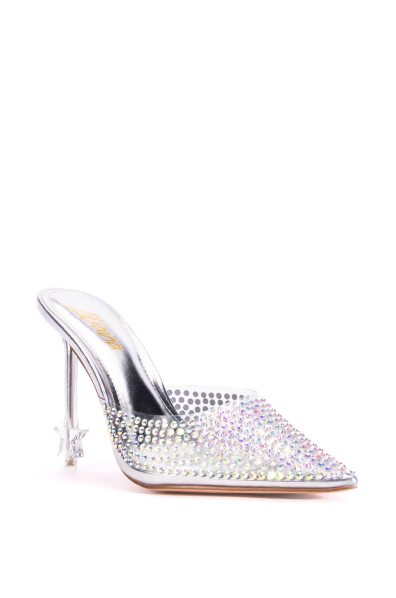 STARDOM SILVER STILETTO PUMP