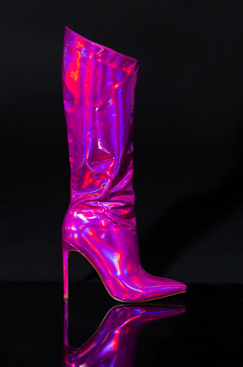 AZALEA WANG NOVA SEXY STILETTO BOOT IN PINK