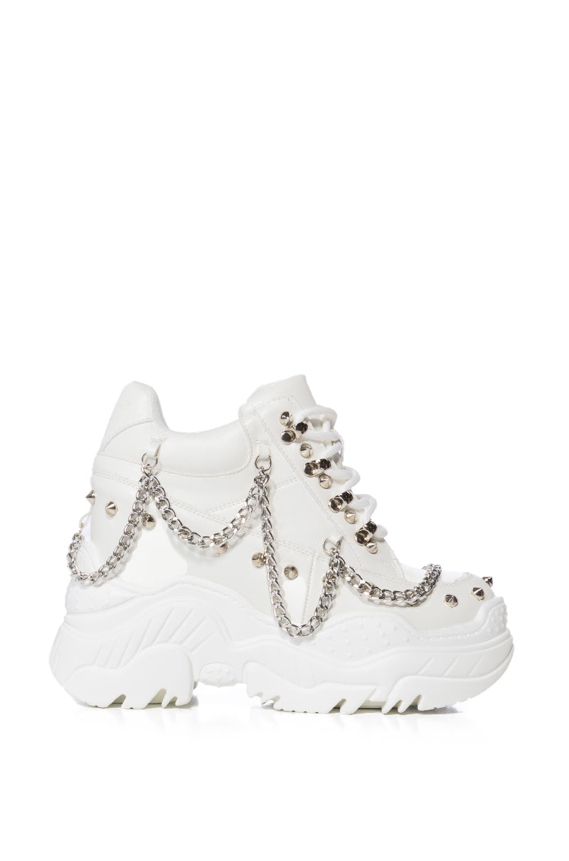 SPACE CANDY WHITE EMBELLISHED SNEAKER