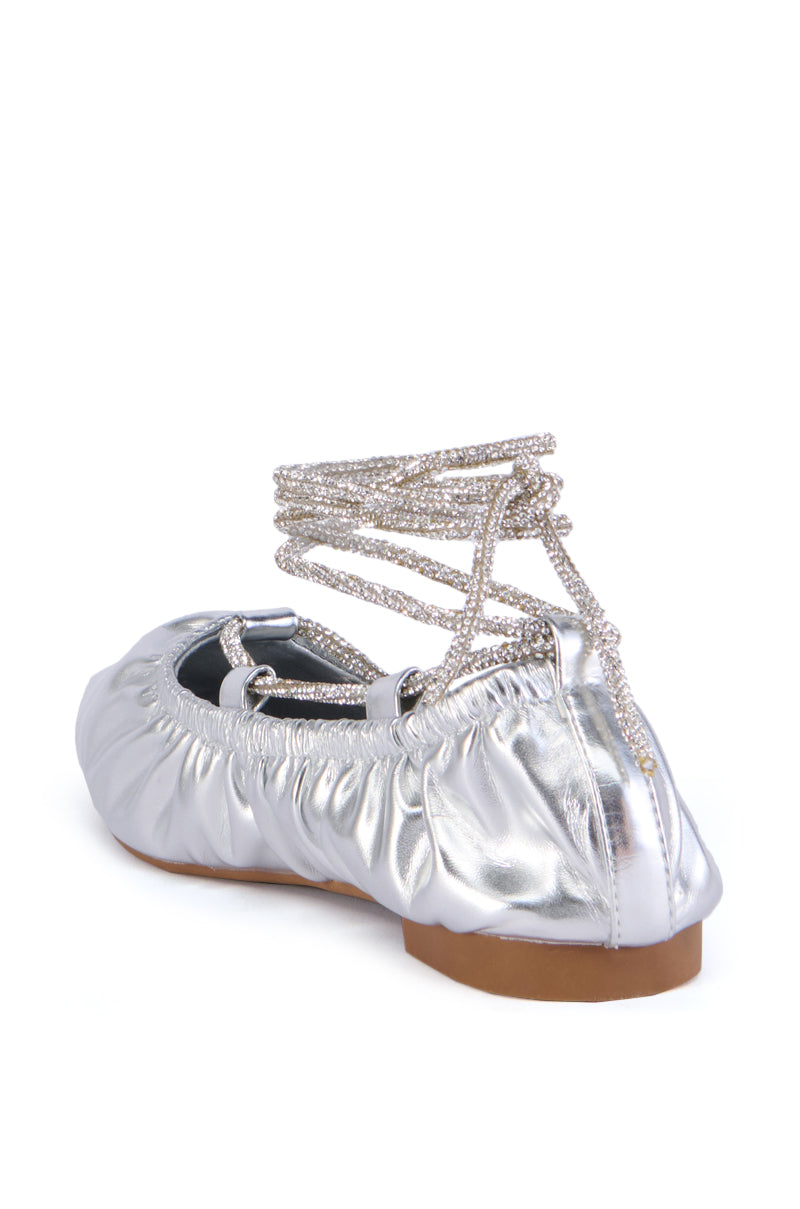 AZALEA WANG BENICIO SILVER BALLET FLAT