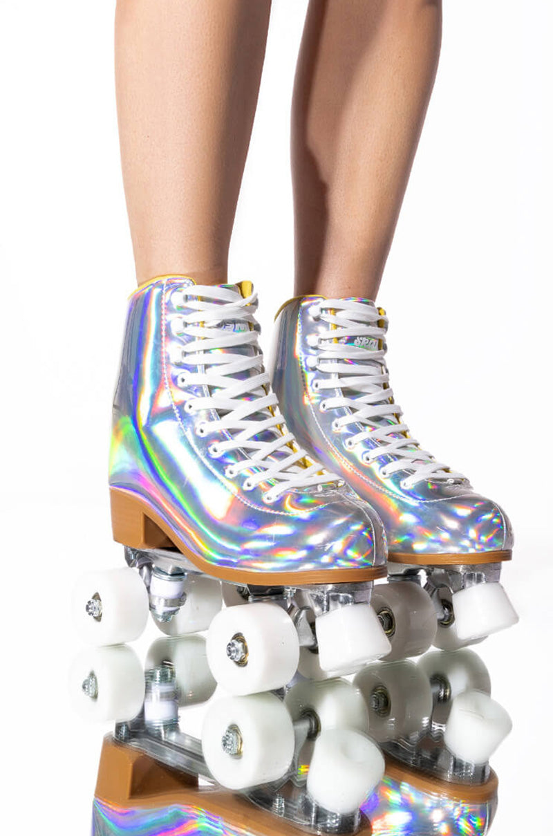 COSMIC SKATES ARCHIE IRIDESCENT ROLLER SKATES