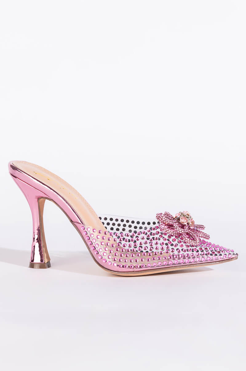 DIVINNY EMBELLISHED PUMP IN PINK