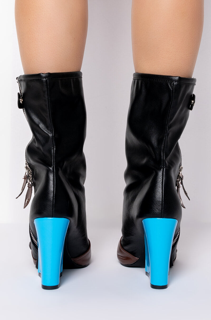 MULTI COLORED CHUNKY BOOTIE