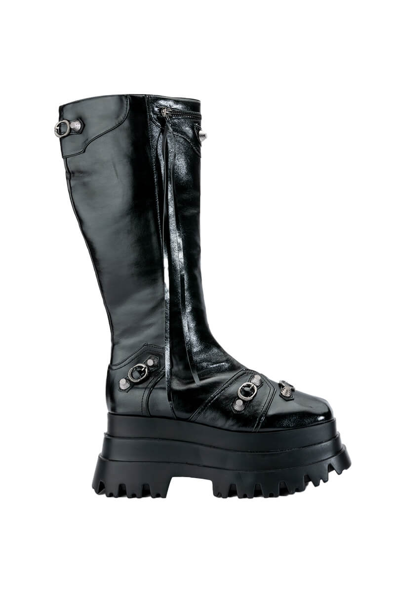 NEW KIDS FLATFORM BOOT IN BLACK
