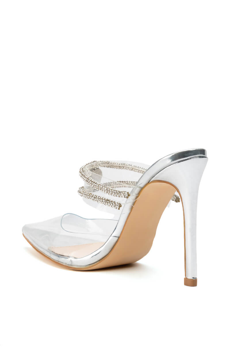 JADORE SILVER STILETTO PUMP