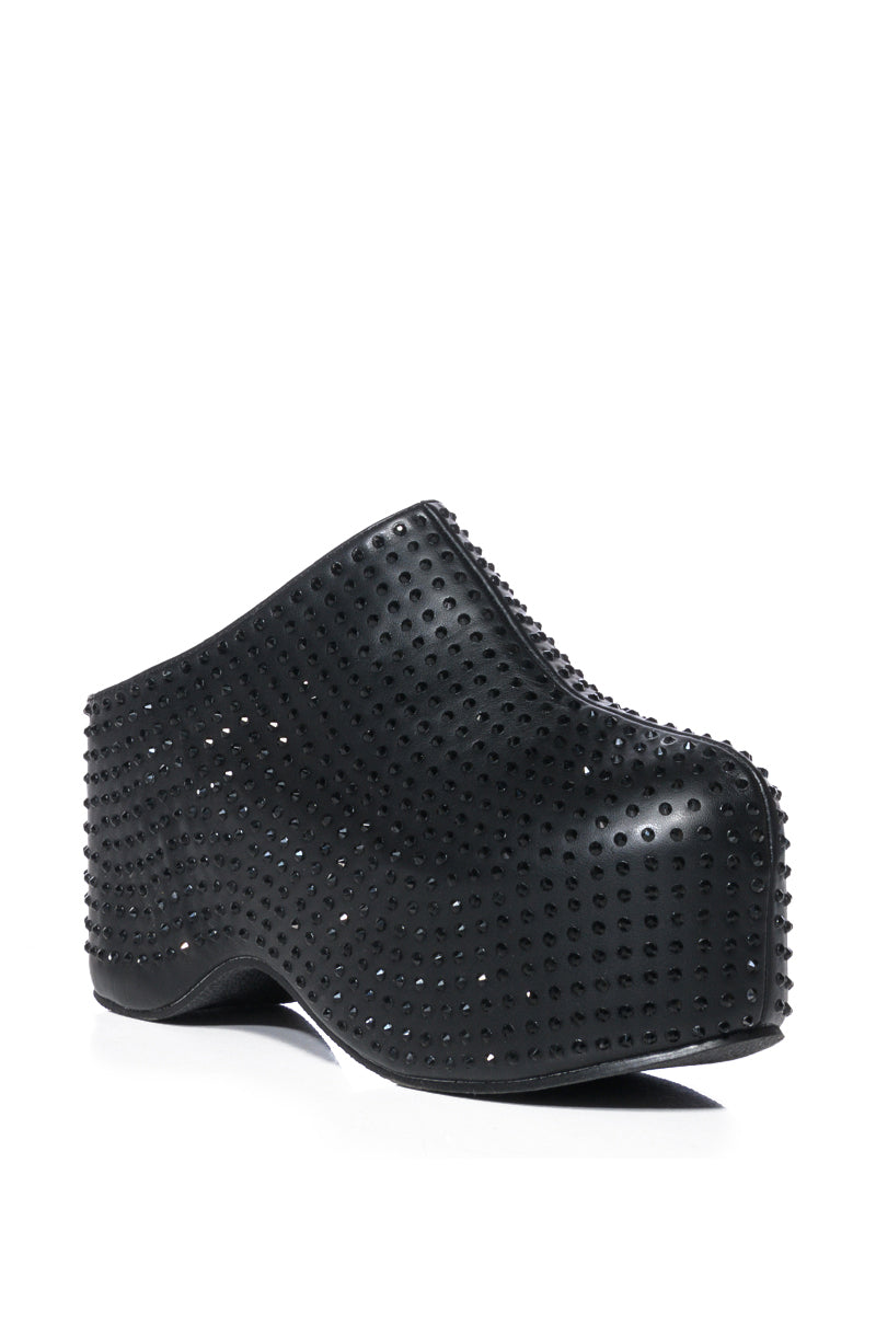 AZALEA WANG MACEY EMBELLISHED CLOG IN BLACK