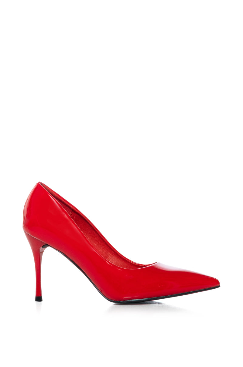 AZALEA WANG BREWER RED PATENT PUMP