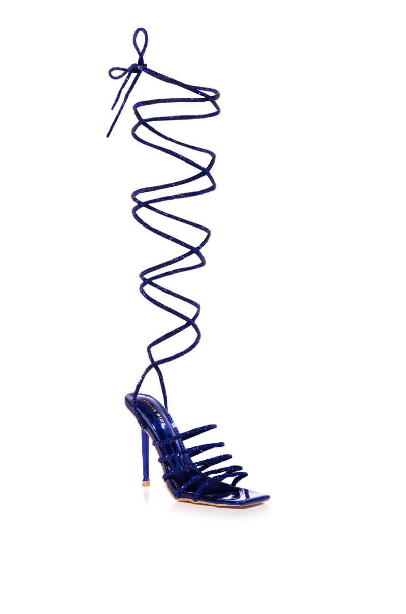 AZALEA WANG STATION TIE UP SANDAL IN BLUE