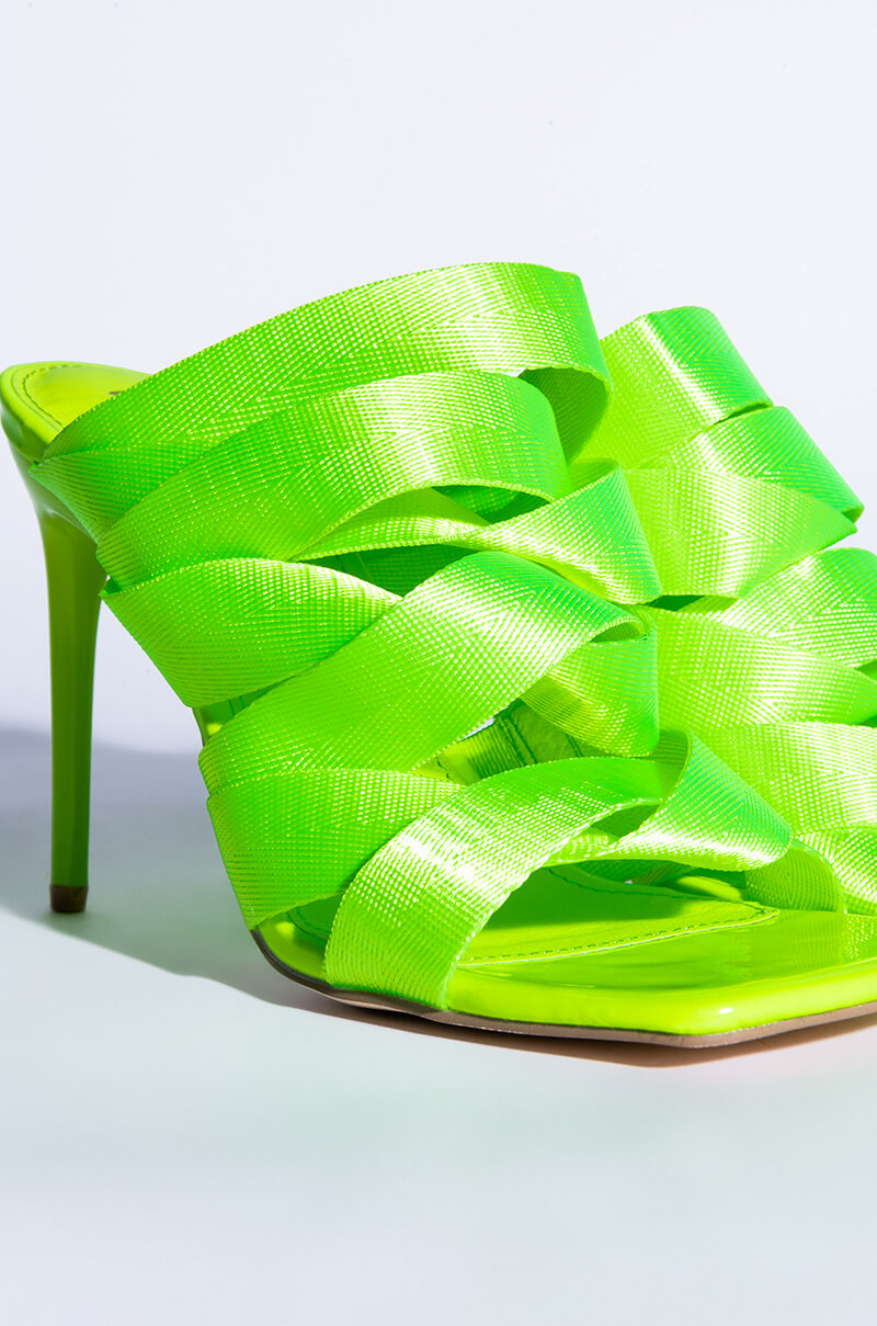 STILETTO MULE SANDAL IN GREEN