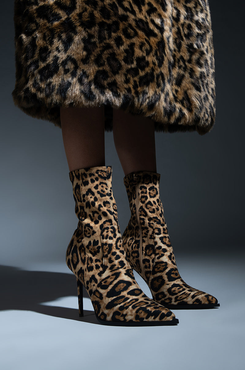 AZALEA WANG BIG ROAR LEOPARD BOOTIE