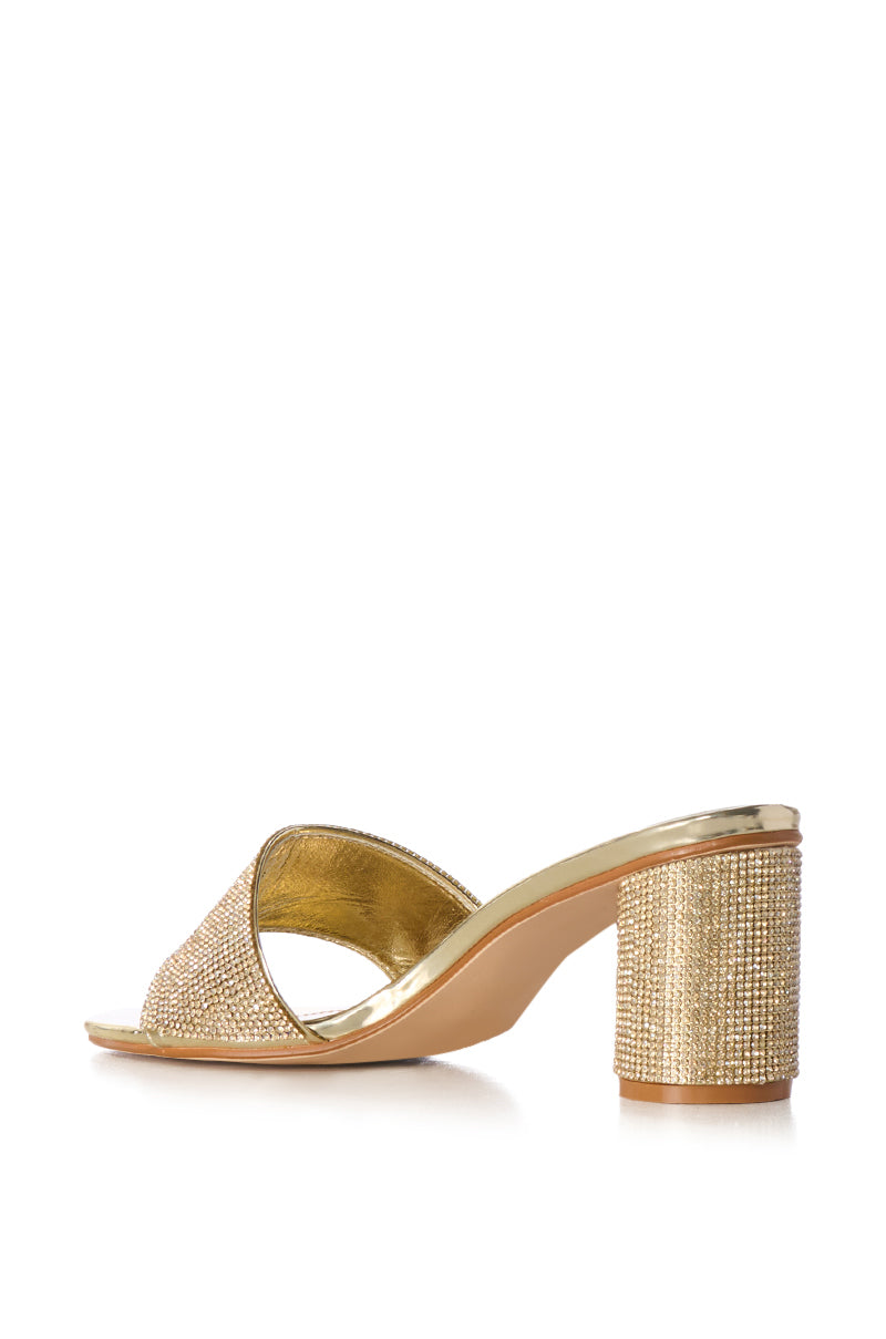 AZALEA WANG EMBERLINA GOLD EMBELLISHED SANDAL