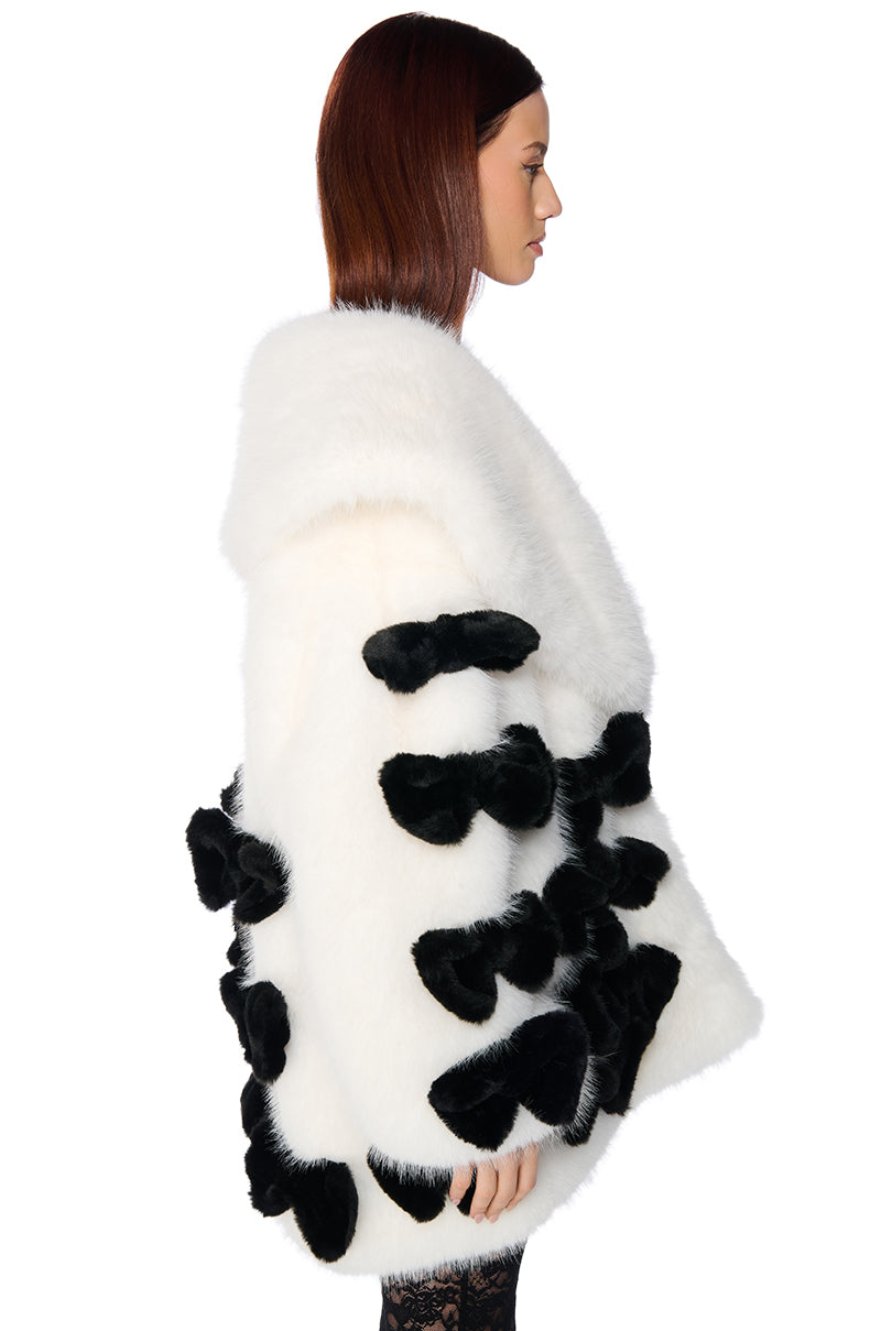 BOW CORE FAUX FUR JACKET