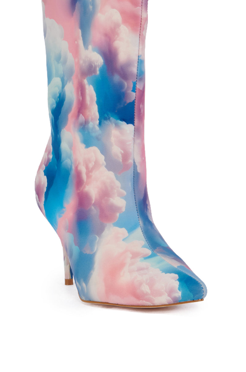 AZALEA WANG ORSON PINK MULTI CLOUD BOOTIE