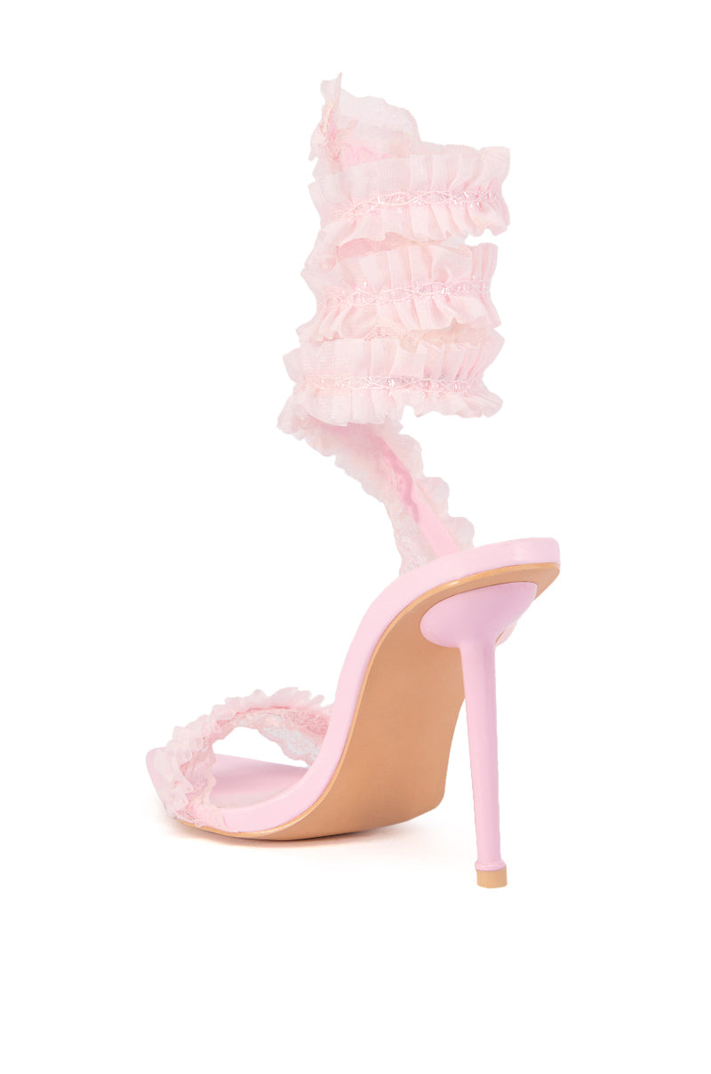 AZALEA WANG MORINE PINK RUCHED COIL SANDAL