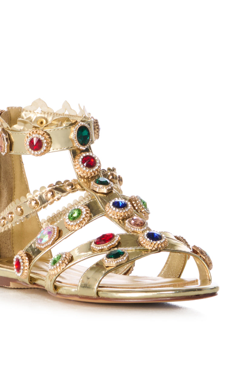 AZALEA WANG BRIDIE GOLD EMBELLISHED SANDAL