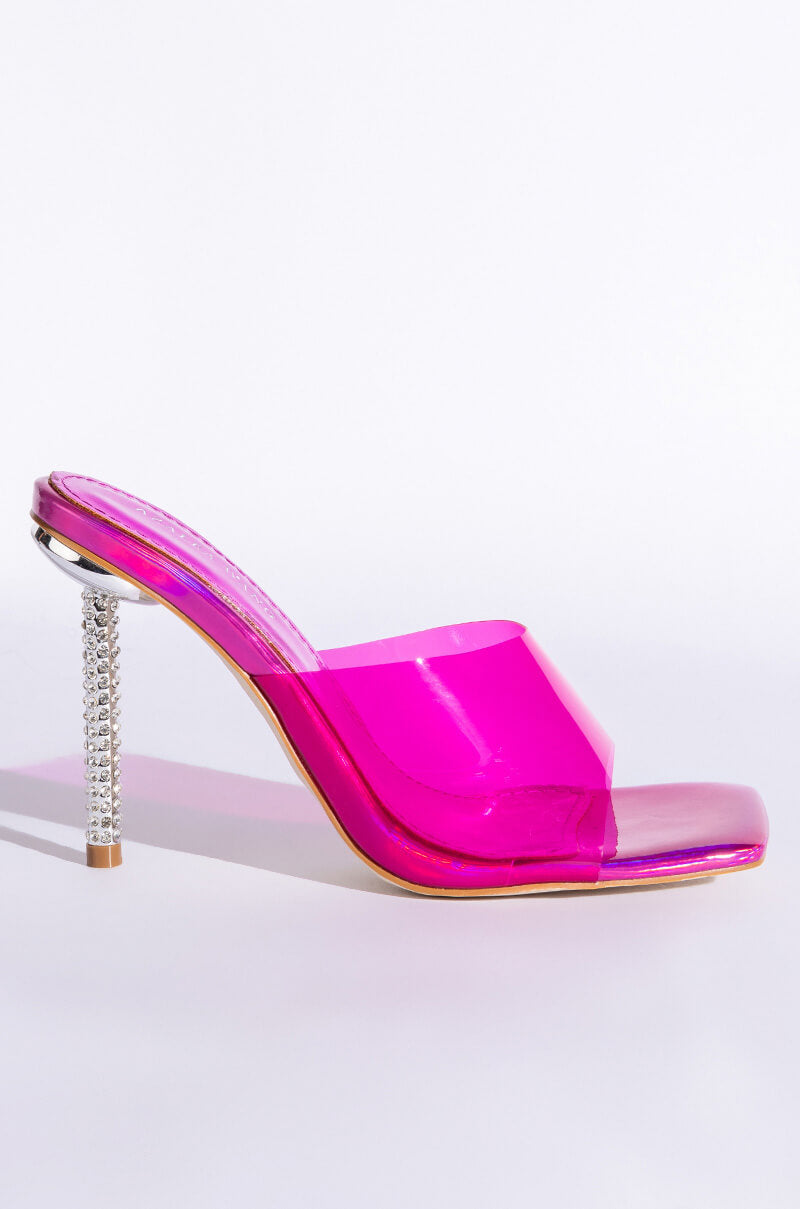 AZALEA WANG VITA BLING STILETTO SANDAL IN FUCHSIA