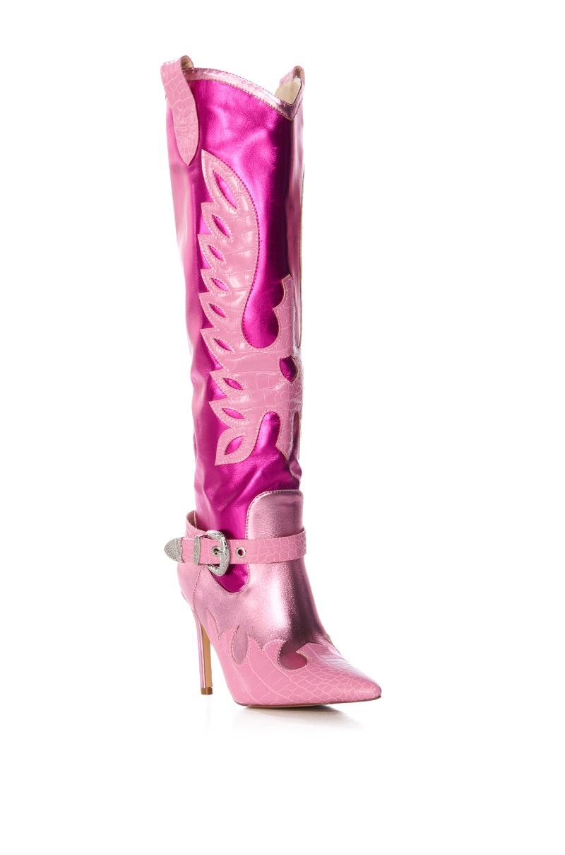 AZALWA WANG PINKSTER WESTERN STILETTO BOOT