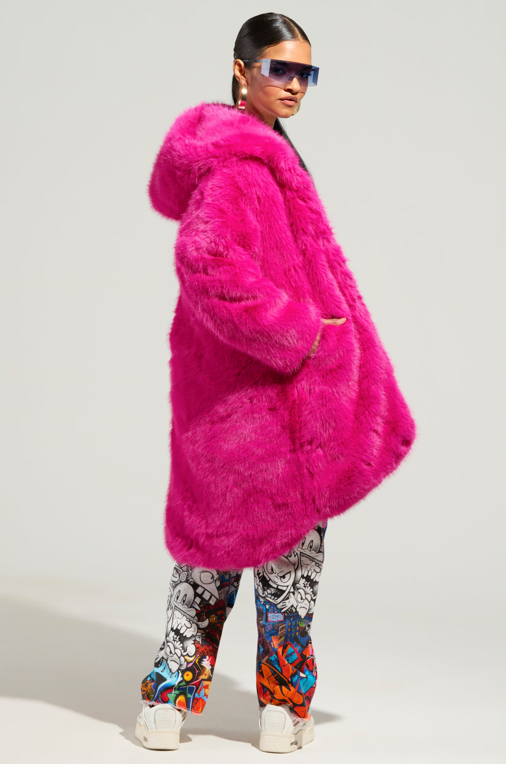 DAISY FAUX FUR COAT