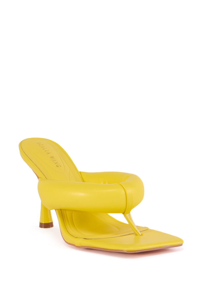 AZALEA WANG KARTIER YELLOW PUFF SANDAL