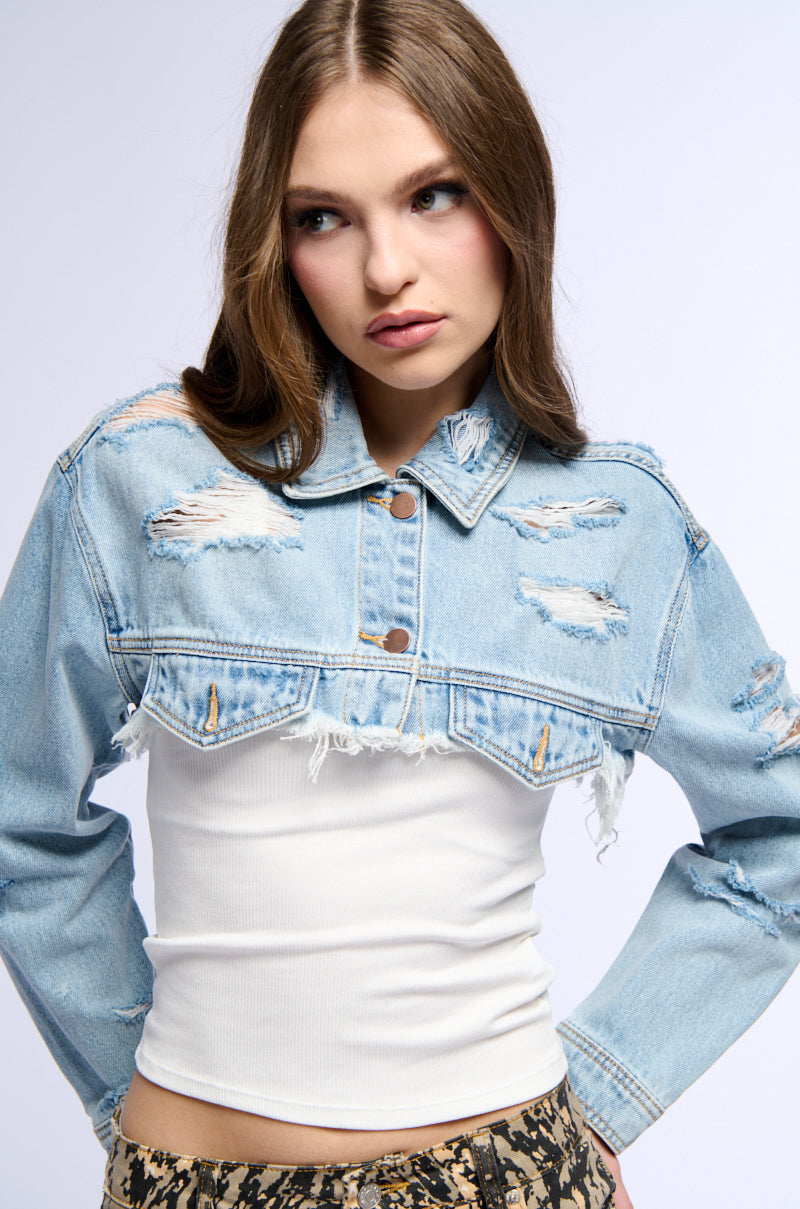 ULTRA CROP DENIM JACKET