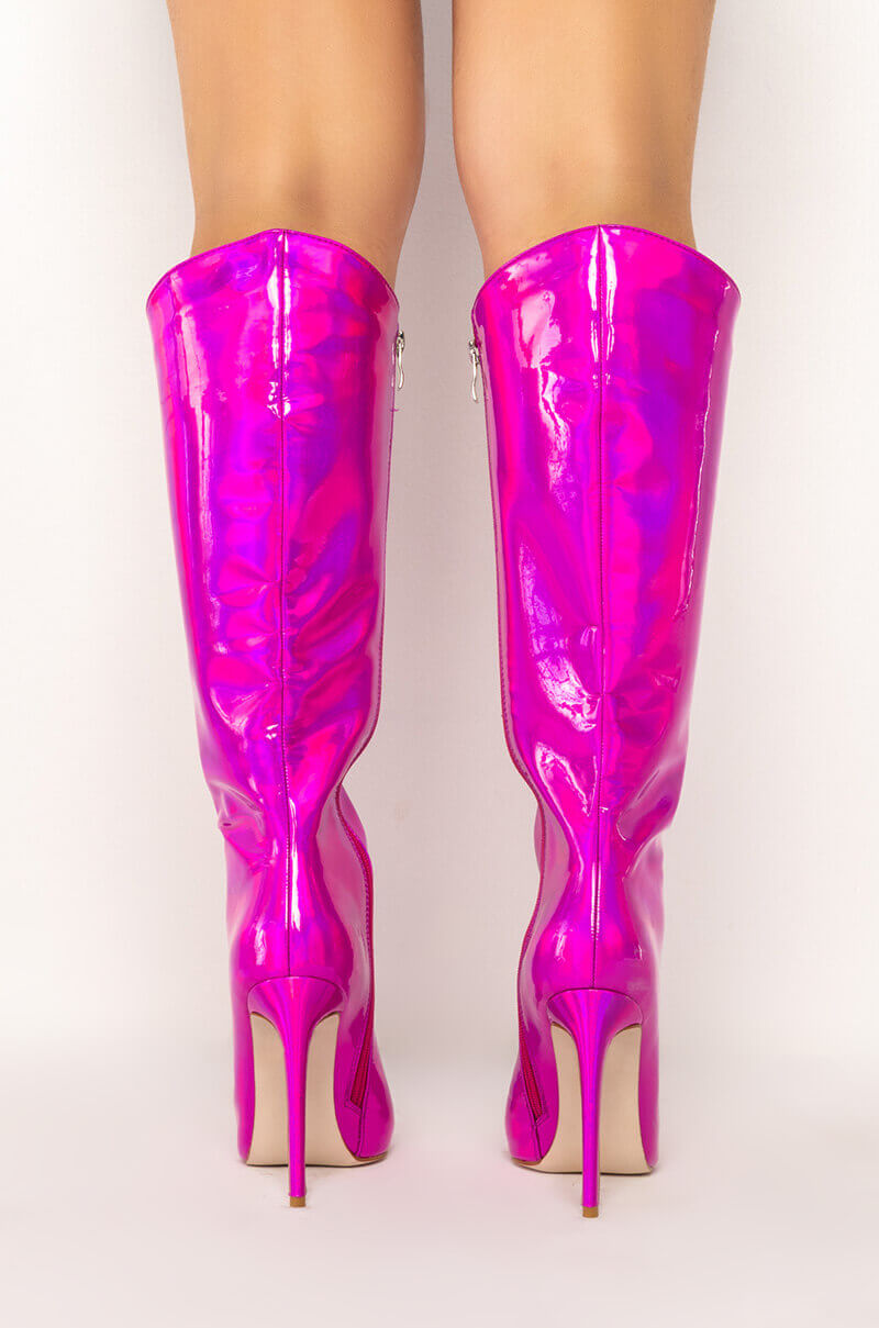 AZALEA WANG NOVA SEXY STILETTO BOOT IN PINK