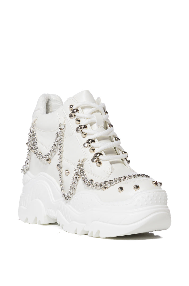 SPACE CANDY WHITE EMBELLISHED SNEAKER