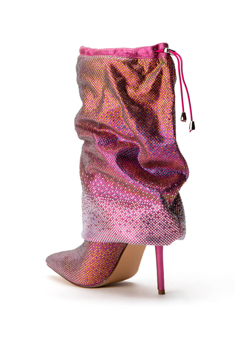 AZALEA WANG WISHFUL BLING STILETTO BOOTIE IN PINK